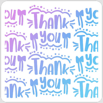 Thank You Bows Stencil