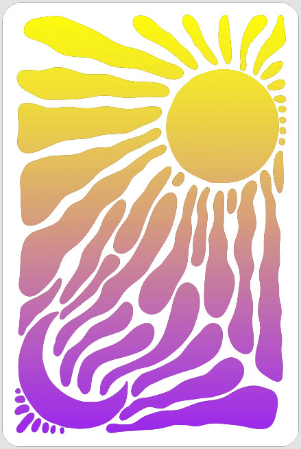 Sun and Moon Stencil