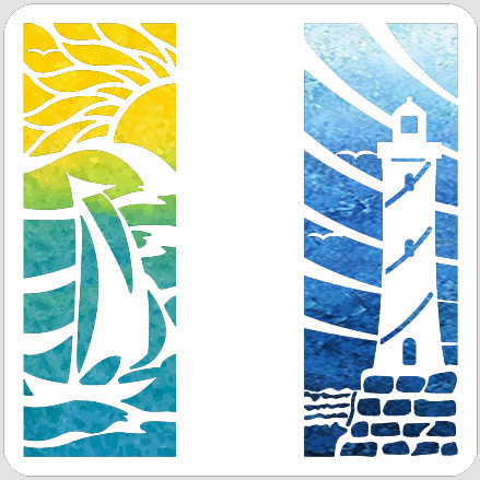 Two Sea Panels Stencil