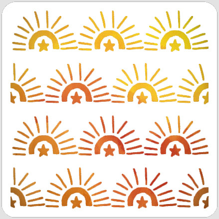 Starry Suns Stencil