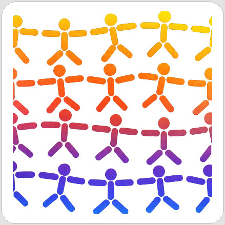 Balloon People Stencil
