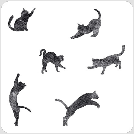 Cats Playing Stencil