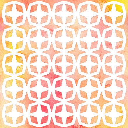 Mid Century Breeze Blocks Mask Stencil