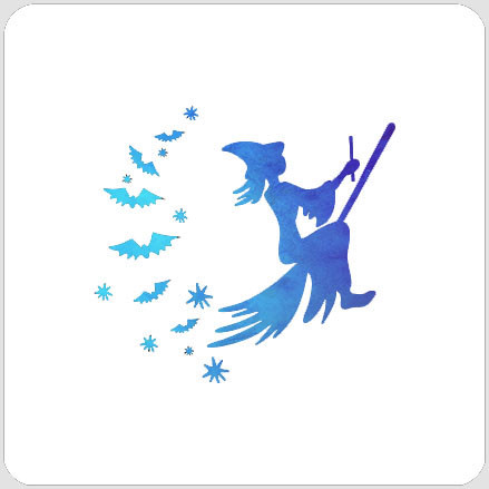 Flying Witch Stencil