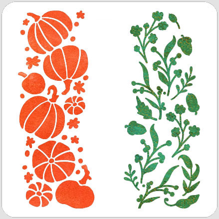 Two Fall Panels Stencil