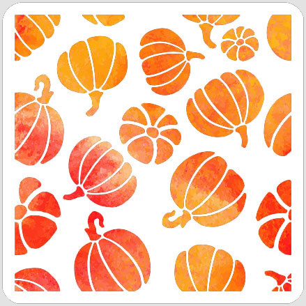 Fall Pumpkins Stencil