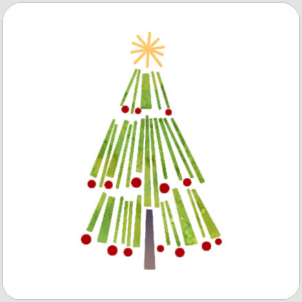 Mid Century Bauble Tree Stencil