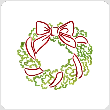 Outline Wreath Stencil