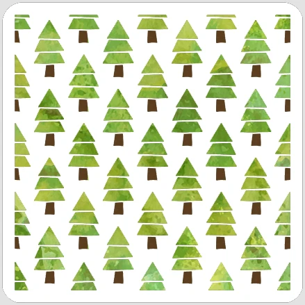 Homespun Christmas Trees Stencil