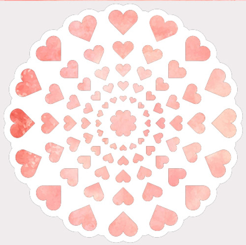 018136 - Heart Doily