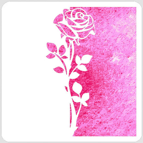 Split Rose Stencil