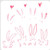 Layered Outline Bunnies Stencil