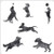 Dogs Playing Stencil