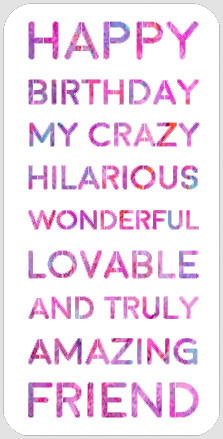 Happy Birthday Friend Stencil - A Colorful Life Designs
