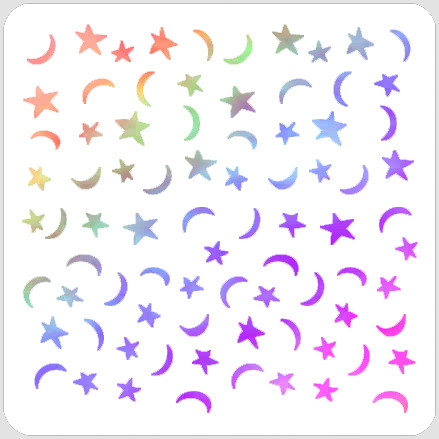 Moon and Stars Stencil - A Colorful Life Designs