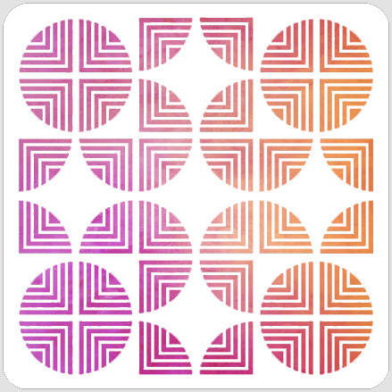 Mid Century Angles Stencil - A Colorful Life Designs