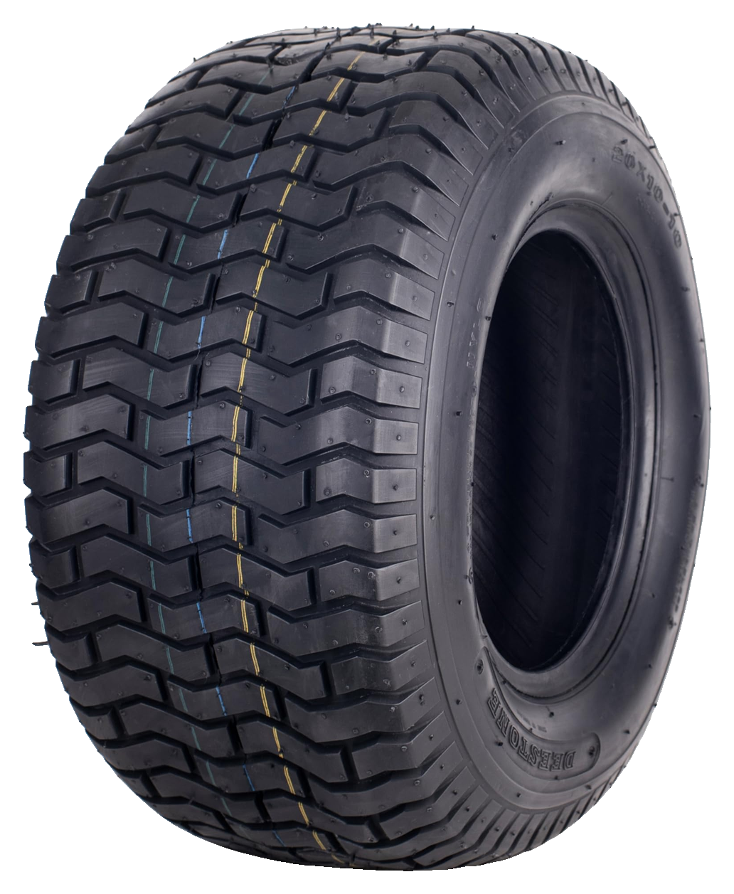 Deestone D265 Turf 20x10.00-8 4-Ply Lawn Mower Tire — size hero