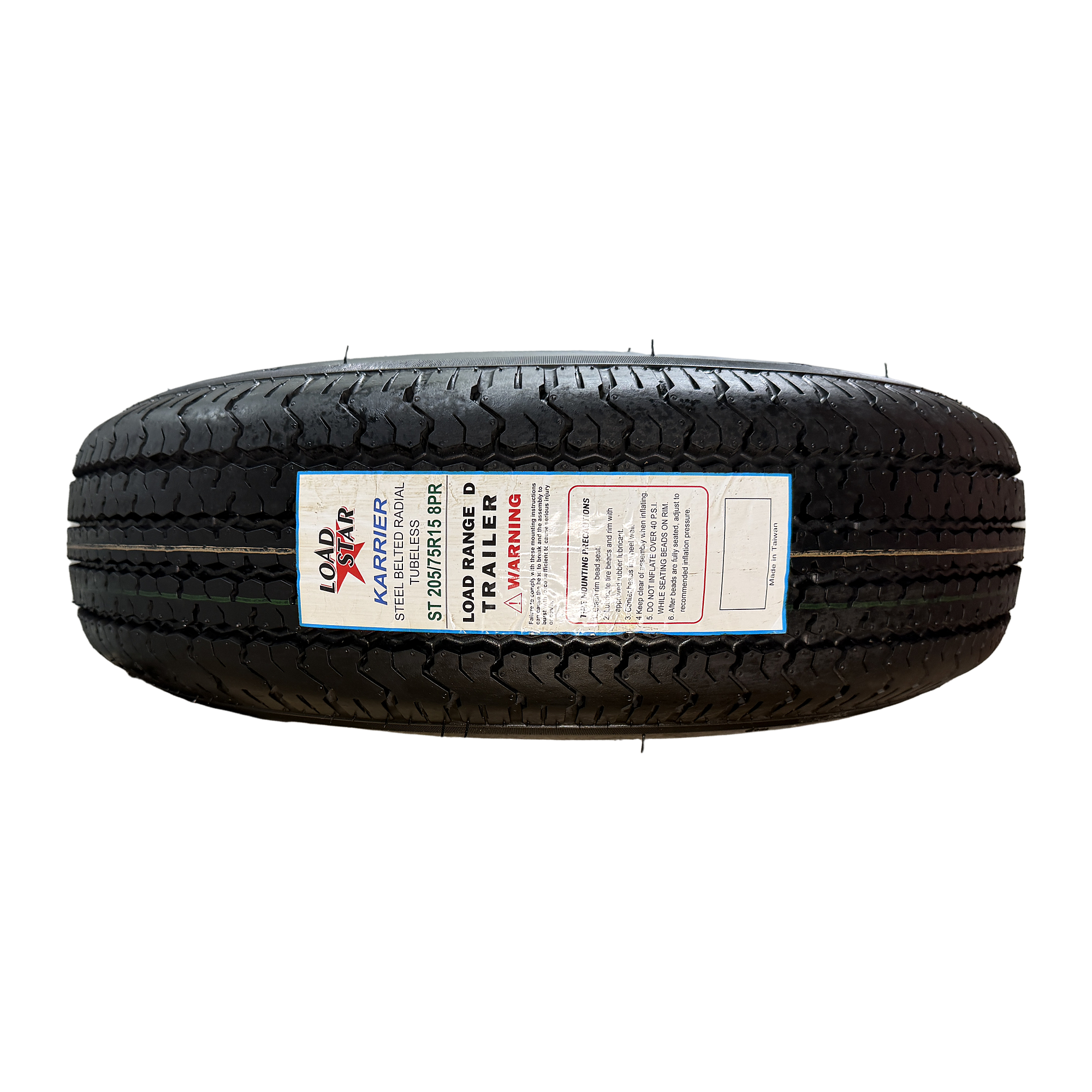 ST205/75R15 Kenda Karrier Radial Trailer Tire, 8 Ply