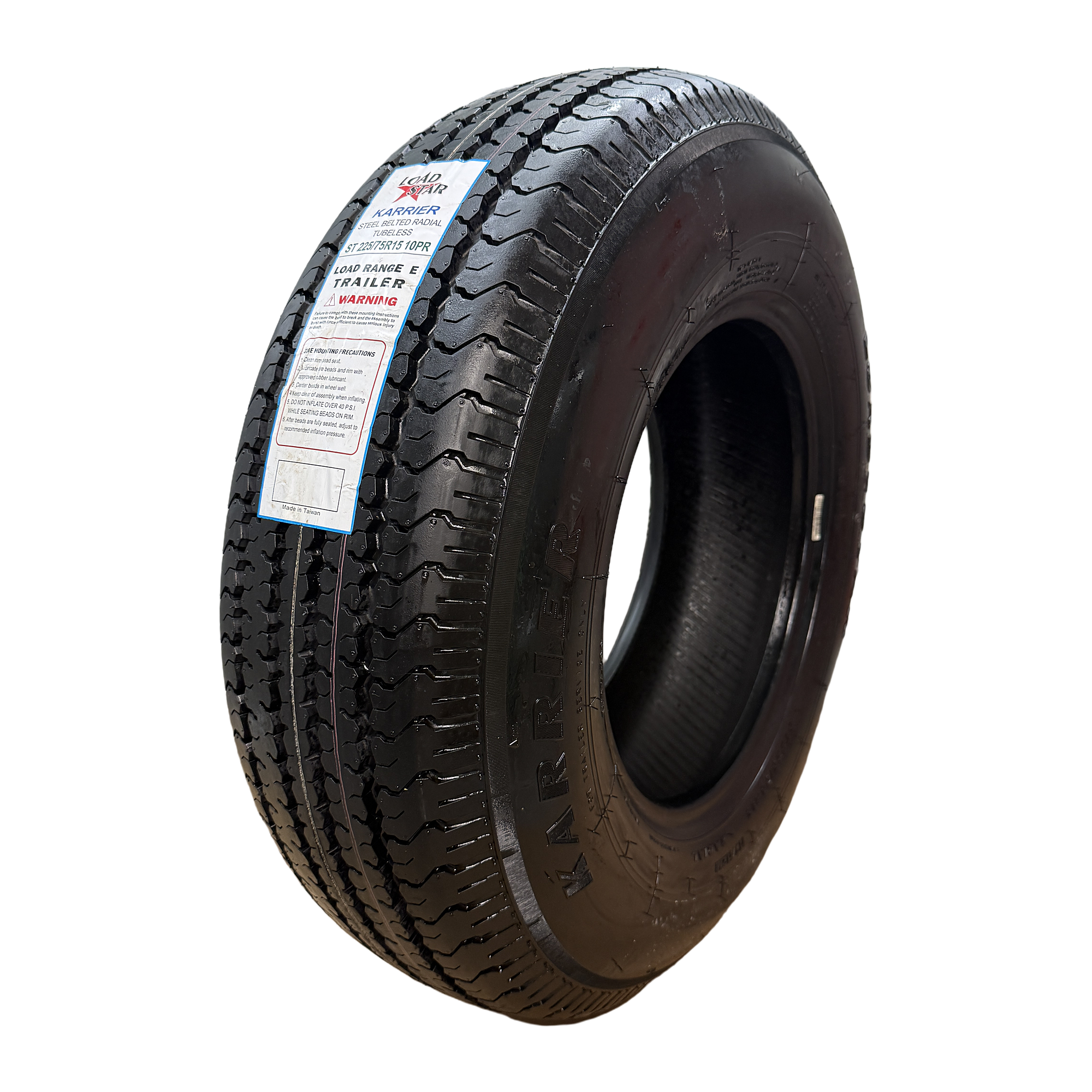 ST225/75R15 Kenda Karrier Trailer Tire, 10 Ply