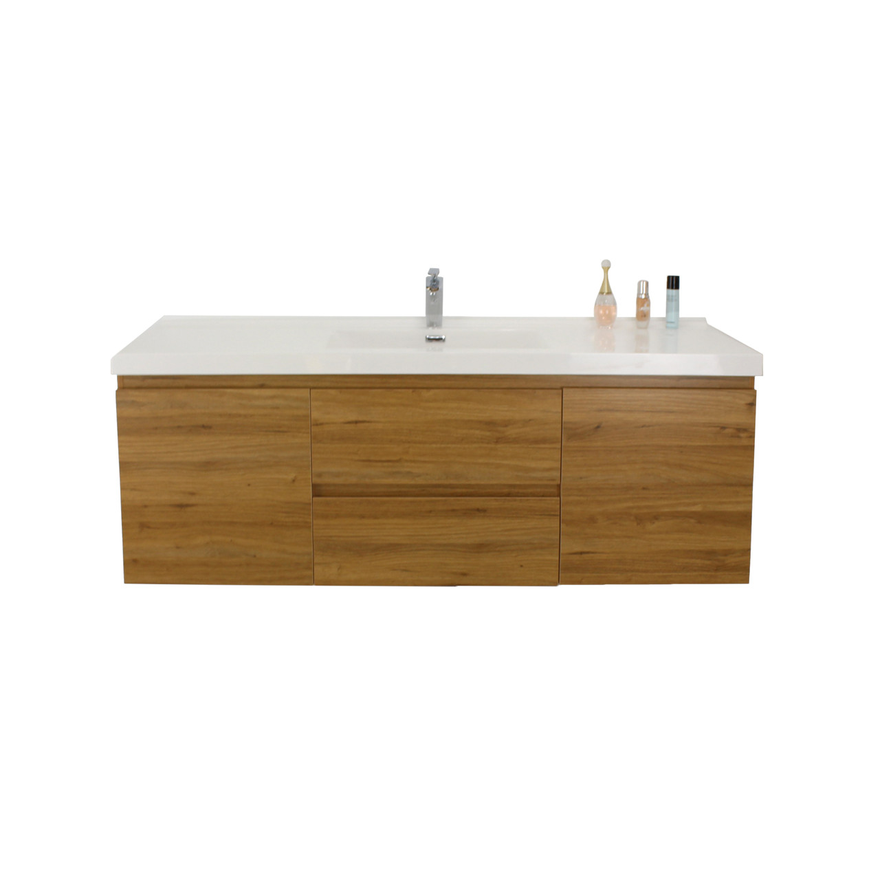 BOHEMIA 60" SINGLE SINK BLACK WALL MOUNTED MODERN BATHROOM VANITY WITH ...