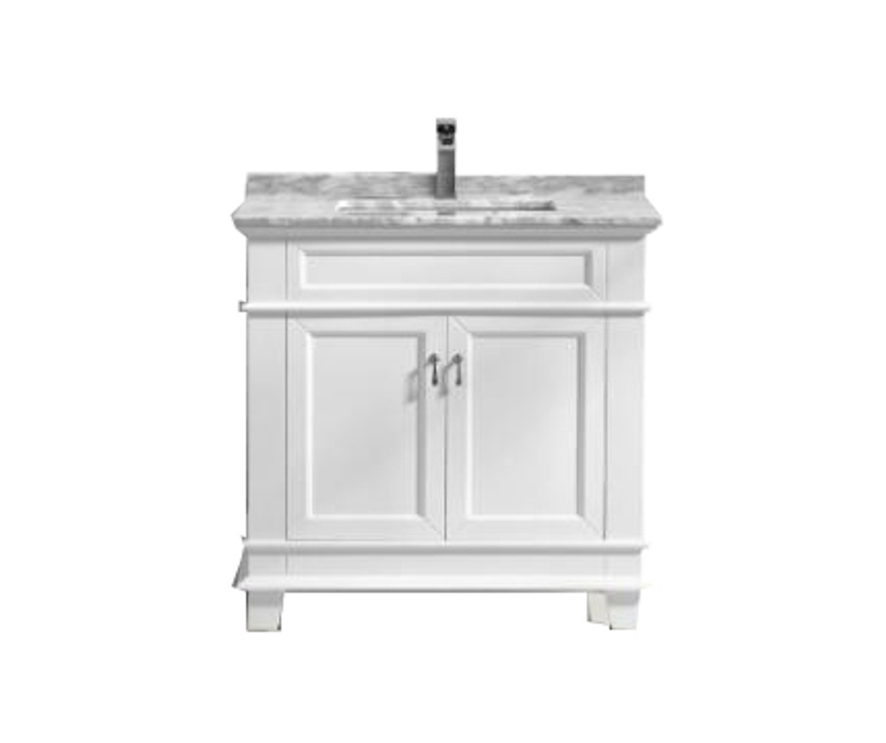 Castillo 36 Bathroom Vanity With Carrara Marble Top Tona
