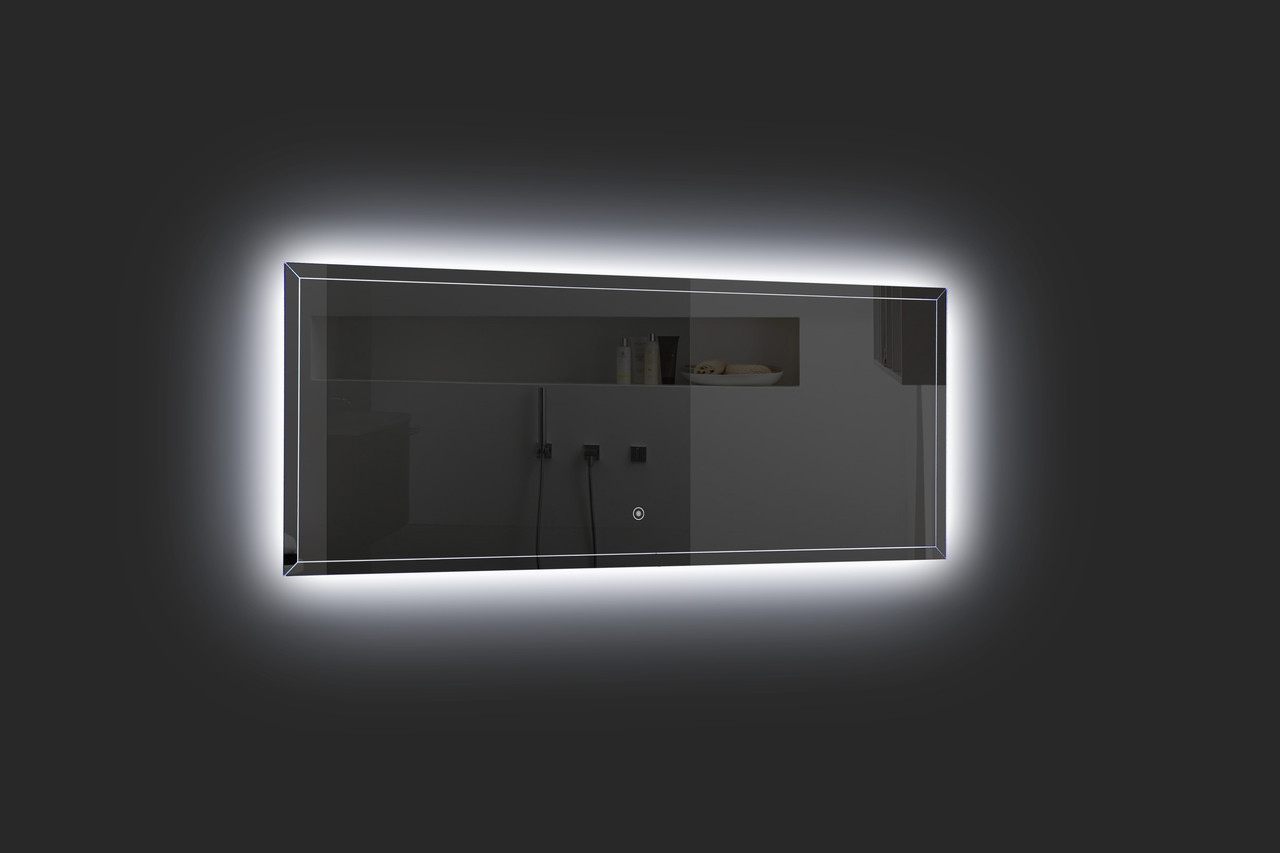 SPARKLE 55 INCH WALL MOUNTED BATHROOM MIRROR WITH LED LIGHT - TONA ...