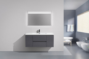 BOHEMIA 48" WALL MOUNTED MODERN BATHROOM VANITY WITH REINFORCED ACRYLIC SINK