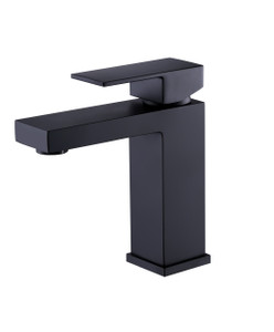 Tona Bath Matte Black Angular Modern Single Lever Faucet