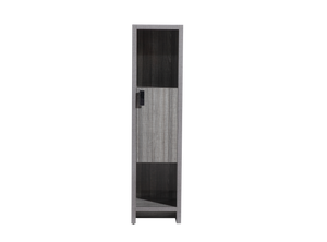 LEVI 16'' LINEN CABINET IN HIGH GLOSS ASH GREY LEVI 16'' LINEN CABINET IN HIGH GLOSS ASH GREY