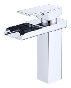 MODERN SINGLE HOLE WATERFALL FAUCET IN CHROME MP005 MODERN SINGLE HOLE WATERFALL FAUCET IN CHROME MP005
