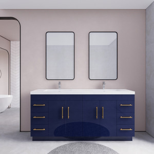 ELSA 72" FREESTANDING VANITY WITH DOUBLE REINFORCED ACRYLIC SINK ELSA 72" FREESTANDING VANITY WITH DOUBLE REINFORCED ACRYLIC SINK