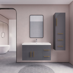 ELSA 42" WALL MOUNTED VANITY WITH REINFORCED ACRYLIC SINK (RIGHT SIDE DRAWERS) ELSA 42" WALL MOUNTED VANITY WITH REINFORCED ACRYLIC SINK (RIGHT SIDE DRAWERS)