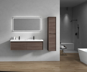 BELLA 60'' DOUBLE SINK WALL MOUNTED VANITY WITH ACRYLIC TOP BELLA 60'' DOUBLE SINK WALL MOUNTED VANITY WITH ACRYLIC TOP