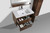 JADE 36"  ROSEWOOD MOUNTED MODERN BATHROOM VANITY WITH ACRYLIC SINK