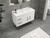ELSA 42" WALL MOUNTED VANITY WITH REINFORCED ACRYLIC SINK (LEFT SIDE DRAWERS)