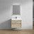 SLIM 30" WHITE OAK WALL MOUNTED VANITY WITH REINFORCED ACRYLIC SINK