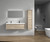 BELLA 60'' DOUBLE SINK WALL MOUNTED VANITY WITH ACRYLIC TOP