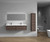 BELLA 72'' DOUBLE SINK WALL MOUNTED VANITY WITH ACRYLIC TOP