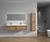 BELLA 72'' DOUBLE SINK WALL MOUNTED VANITY WITH ACRYLIC TOP
