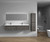 BELLA 84'' DOUBLE SINK WALL MOUNTED VANITY WITH ACRYLIC TOP