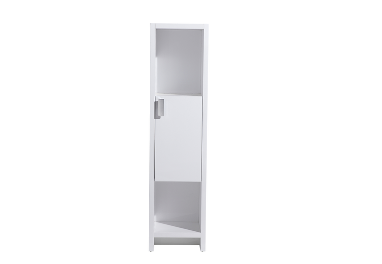 LEVI 16'' LINEN CABINET IN GLOSSY WHITE