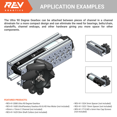 MAX 90 Degree Gearbox - REV Robotics - Canada