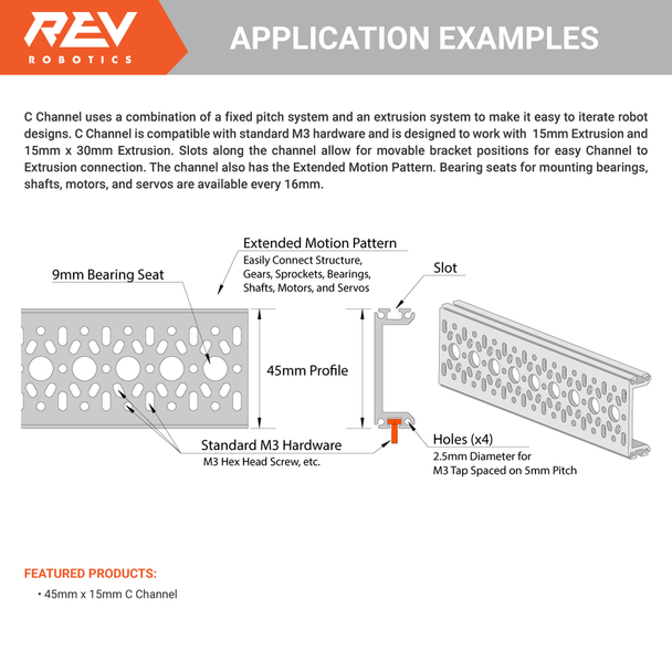 45mm x 15mm C Channels