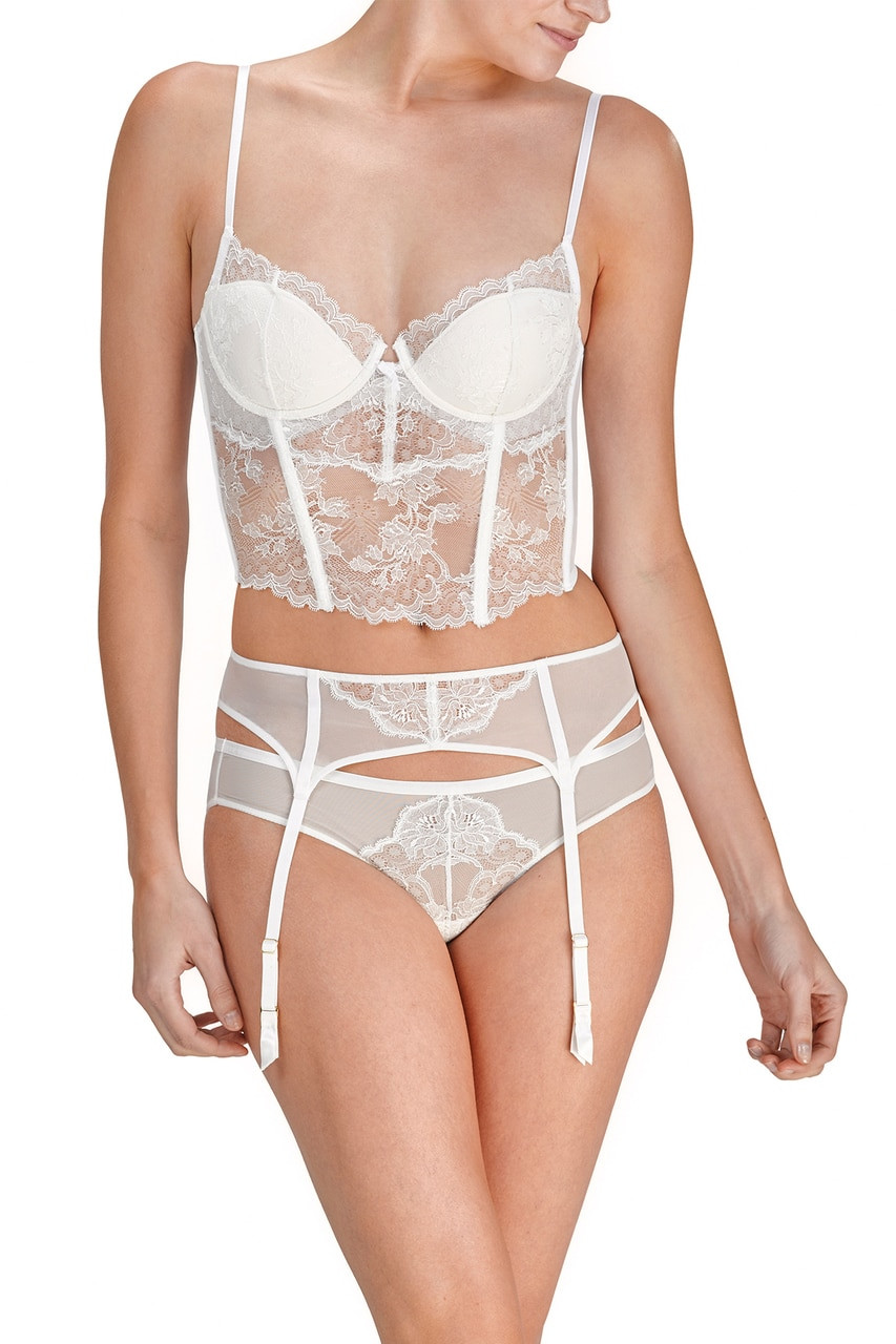 ROSAMOSARIO Italy chantilly lace bra demi $178 high-end lingerie