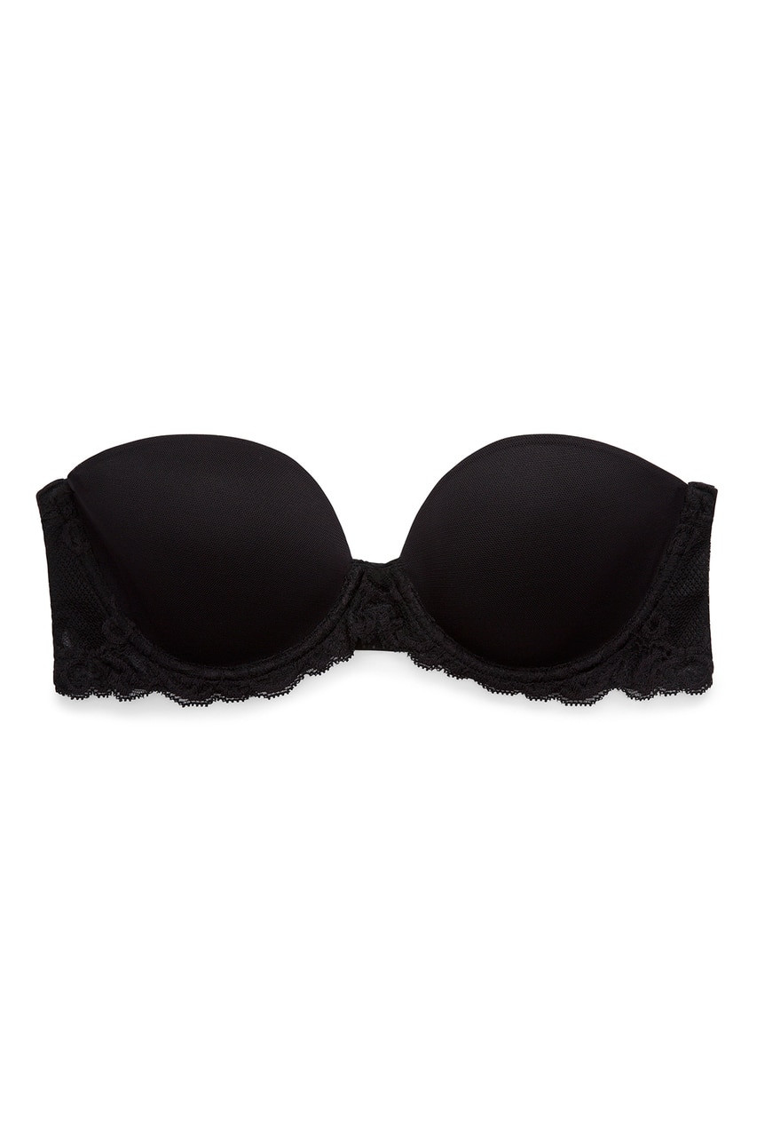 black strapless bra