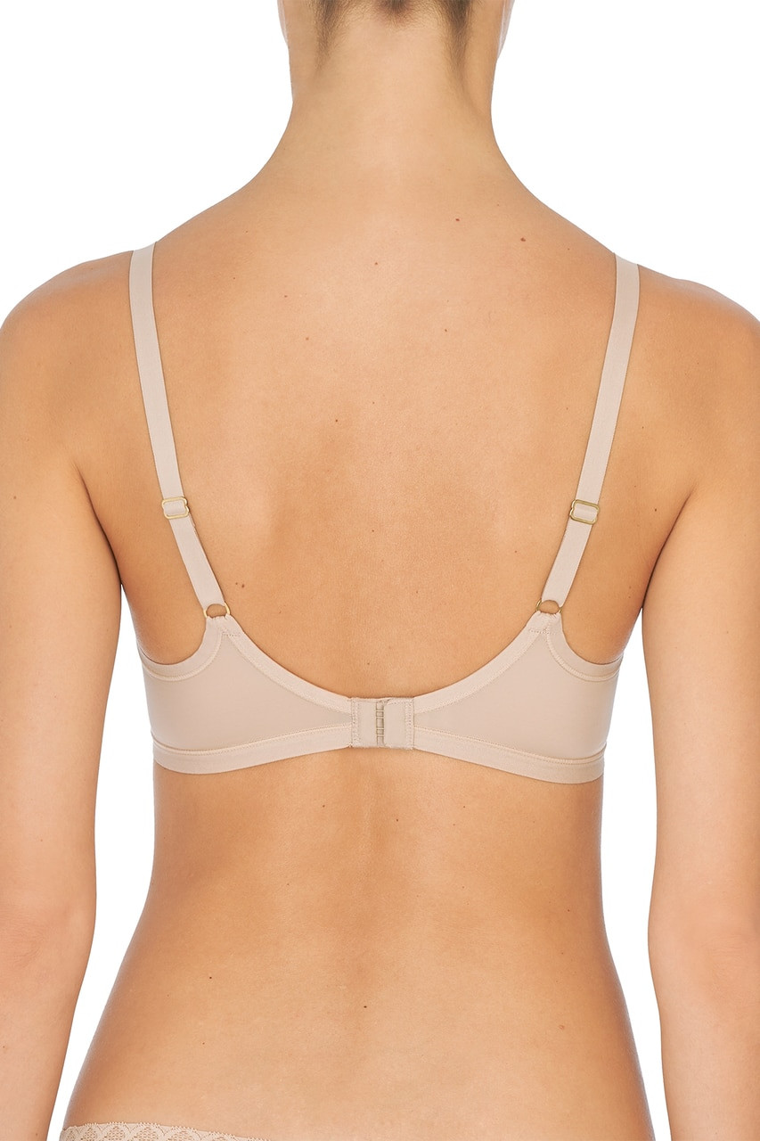 $89 Natori Women's Beige Sheer Glamour Stretch Push Up Underwire Bra Size  36DD