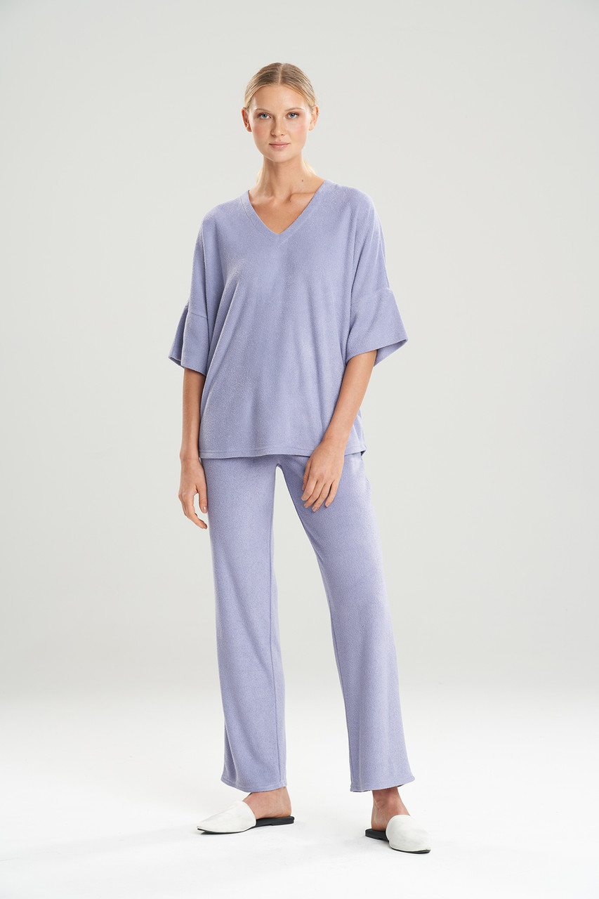 ASOS DESIGN lounge terry cloth shirt and shorts pajama set in