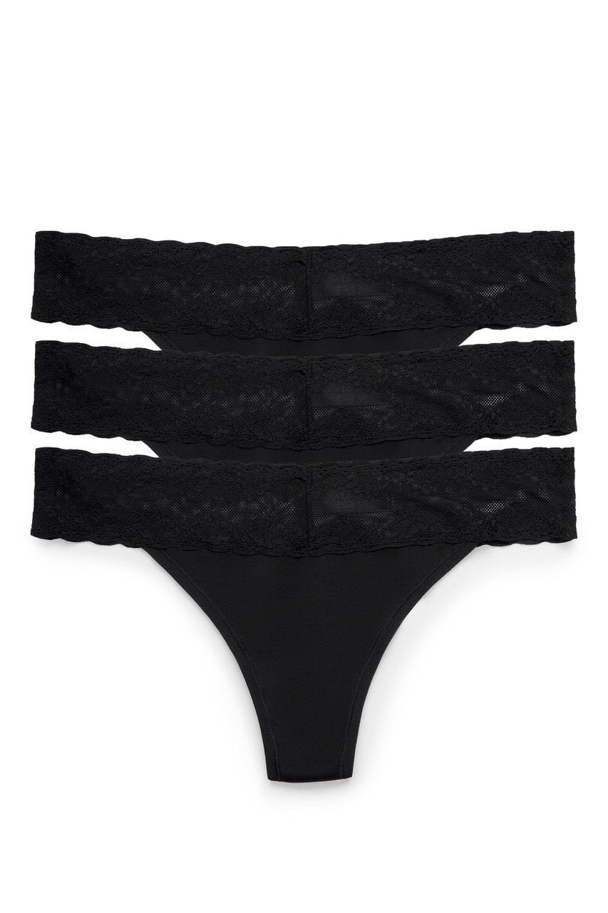 Strap Detailed Thong PL7CG1NN21SK-BK3 - Black - Penti