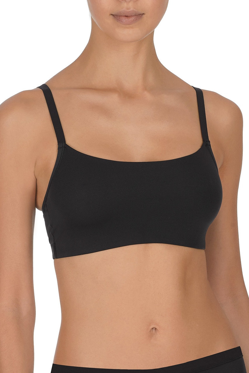 black sports bralette