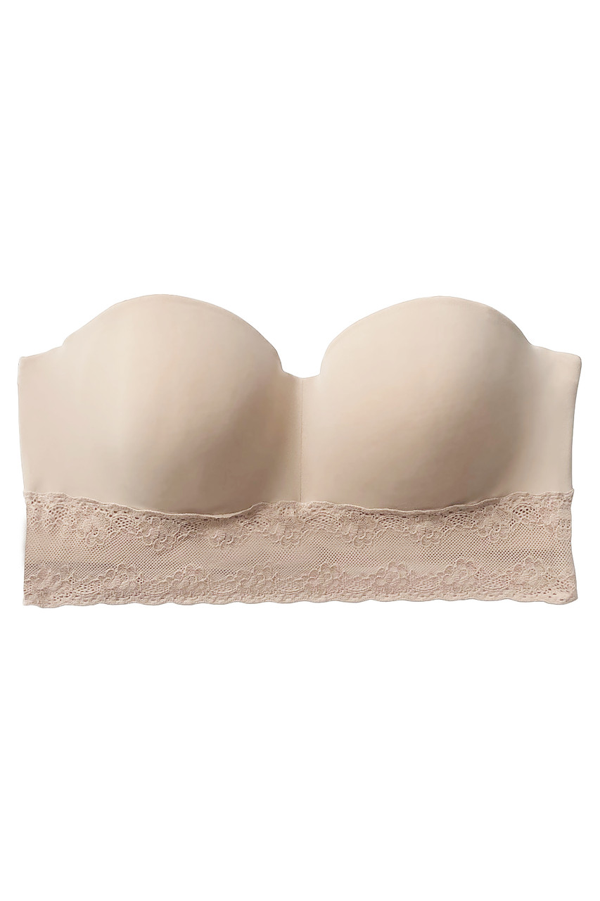 Plus Size Strapless Bra Womens Padded Bandeau Bra Wire Strapless  Convertible Bralettes Basic Layer Top Bra, Beige, One Size : :  Clothing, Shoes & Accessories